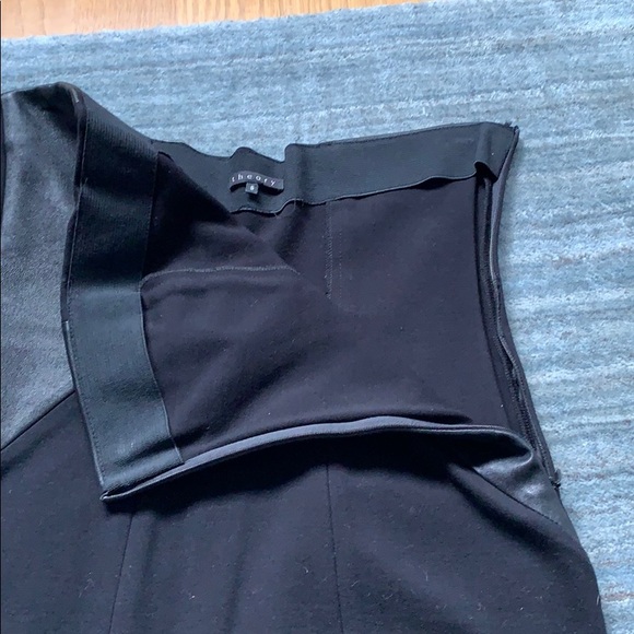 Theory Black Two Texture Strapless Mini Dress 6 - Picture 3 of 11